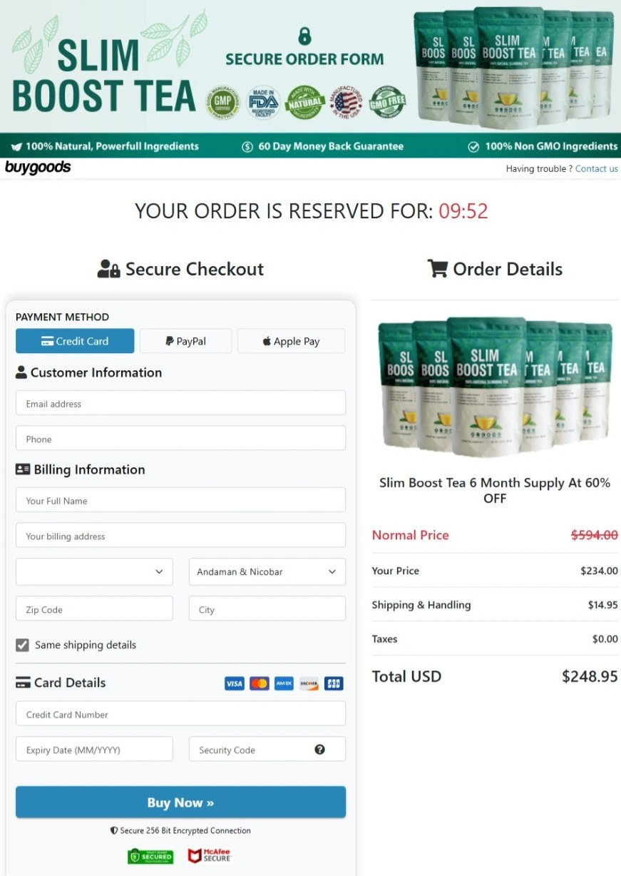 Secure Checkout Form